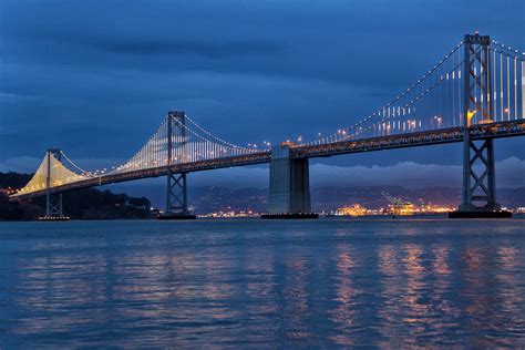 Bay Lights And The San Francisco Bay Bridge