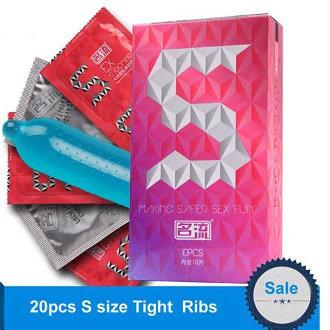20pcs Male Small Size Tight Ribed Spikes Condoms Long Delayed Pleasure