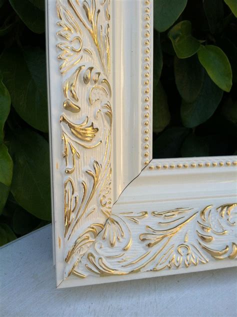 Ornate Picture Frame 11x14 Ivory And Gold Wedding By Thepaintedldy
