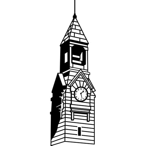 White Clock Tower Clipart Clipground