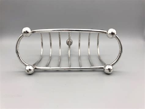 antiques atlas vintage arched silver plated 6 slice toast rack