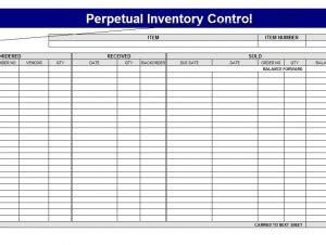 basic inventory control template