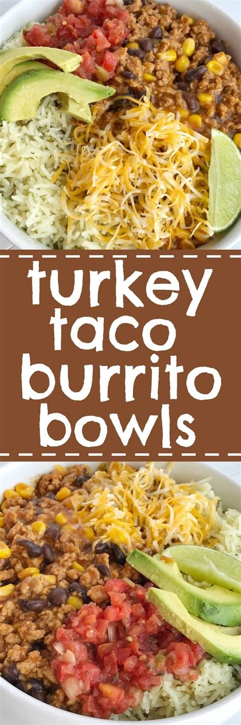 Turkey Taco Burrito Bowls Delicious