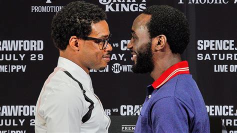 Errol Spence Jr Vs Terence Crawford • First Face Off Video Youtube