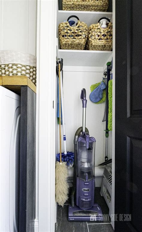 Say Goodbye To Clutter How To Make A Broom Closet In The Laundry Room
