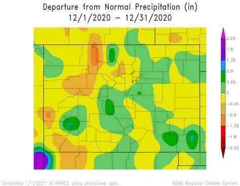 December Weather Review across Southern Colorado