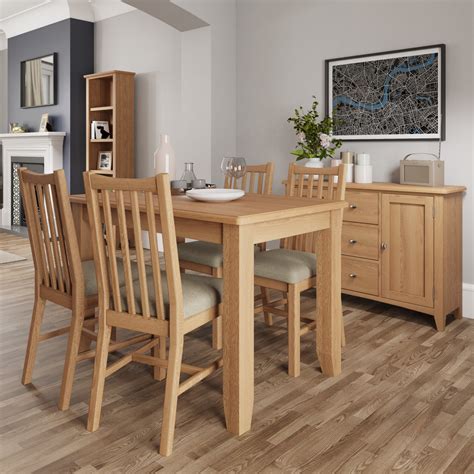 Gina Allen Galway Extending Dining Table And 4 Chairs Light Oak
