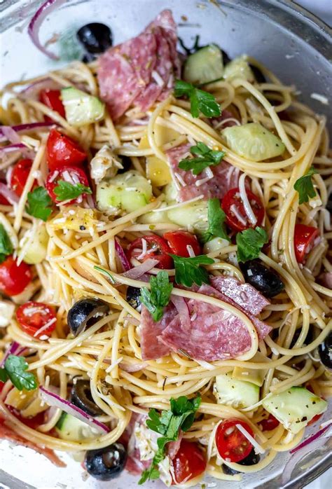 This Cold Spaghetti Salad Recipe Is A Fun Pasta Salad Side Dish For
