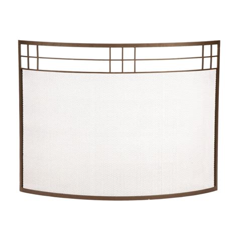 Shop Achla Designs 39 In Roman Bronze Iron Flat Fireplace Screen At
