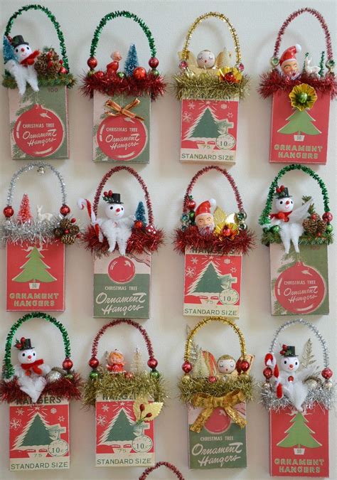 Christmas Ornament Hangers Box Ornament Retro Style Etsy Vintage