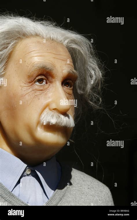 Albert Einstein Waxwork Statue Model In Wax Museum Rome Stock Photo