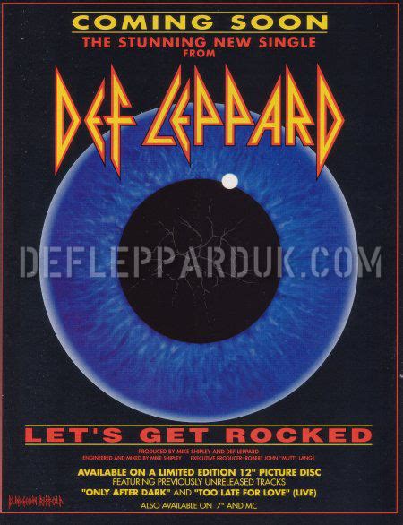 Def Leppard History 16th March 1992 Let S Get Rocked Uk Single Release