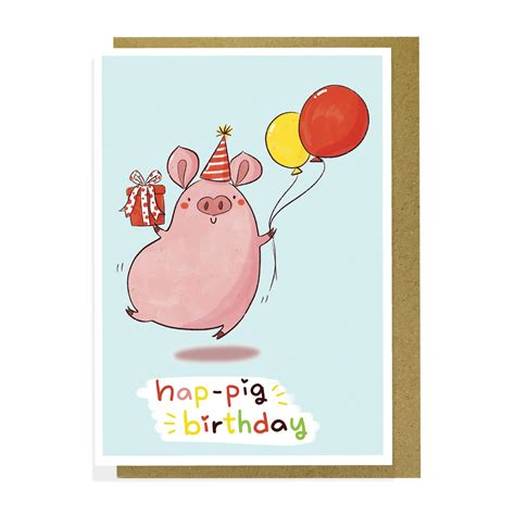 Funny Pig Birthday Card Personalized Birthday Card Pig Pun Etsy Canada