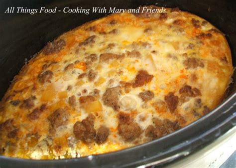 Chop up your leftover pork, any pork will do (any meat really). Cooking With Mary and Friends: Crockpot Breakfast Casserole