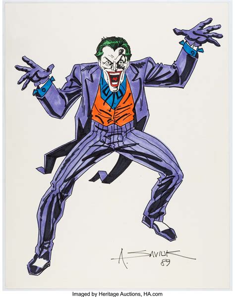 Alex Saviuk The Joker Original Art 1989 Original Comic Art Lot