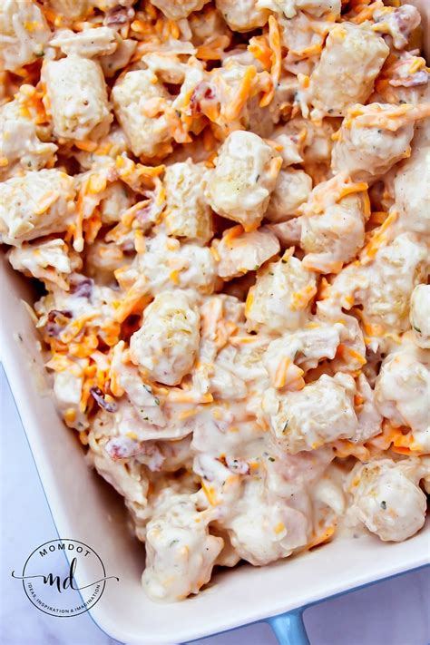 Made with only five ingredients, this is a great dinner option when you don't know what to make and don't feel like. Tater Tot Casserole | Cheesy Chicken Recipe