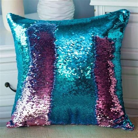 Two Tone Glitter Reversible Sequin Magical Color Changing Pillows