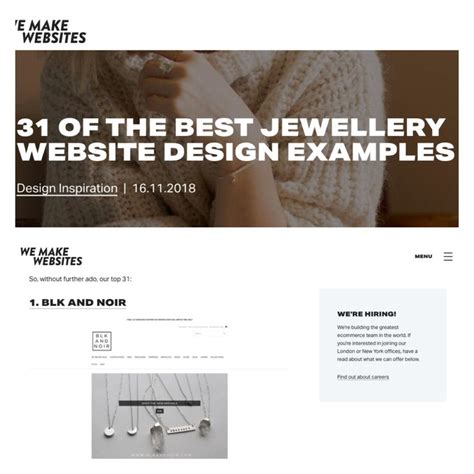 FEATURE: 31 OF THE BEST JEWELLERY WEBSITE DESIGN EXAMPLES by We Make