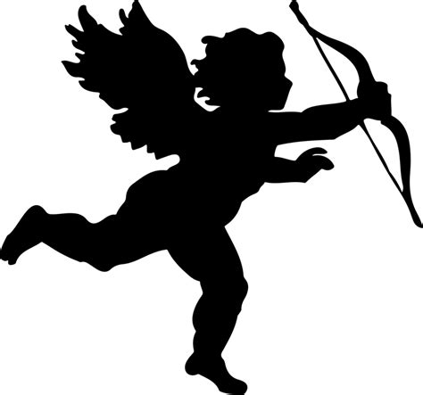 Cherub Cupid Silhouette Clip Art Angels Vector Png Download 769720