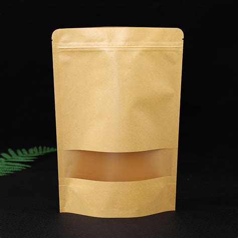 Wholesale Kraft Paper Stand Up Pouch Doypack Zip Lock Bag With Frosted