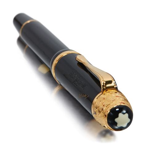 Montblanc A Limited Edition Gold Plated And Black Resin Fountain Pen