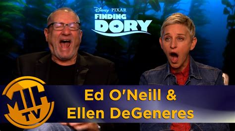 Ed Oneill And Ellen Degeneres Speak Whale Finding Dory Interview Youtube