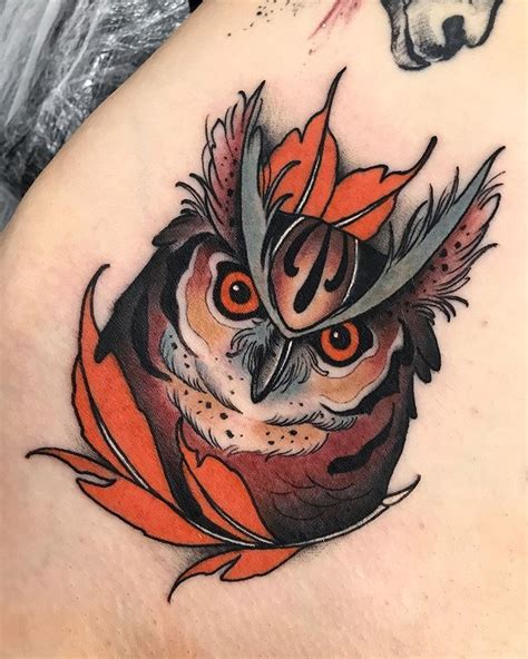 Neo Traditional Tattoos On Instagram “coruja Feita Ontem No