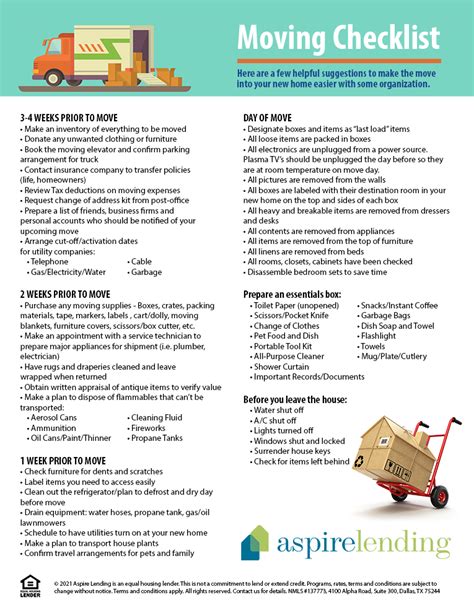 Moving Checklist Moving Into Your New Home Tips Aspire