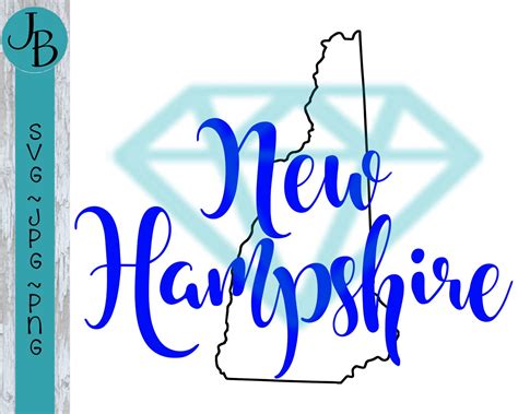 New Hampshire Outline Nh State Svg Cut File 0277 Etsy