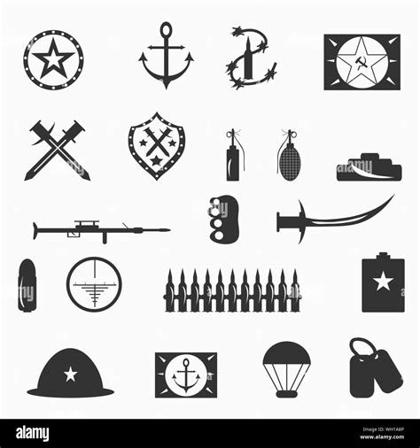 Military Symbols Vector Illustration Stock Vector Image And Art Alamy