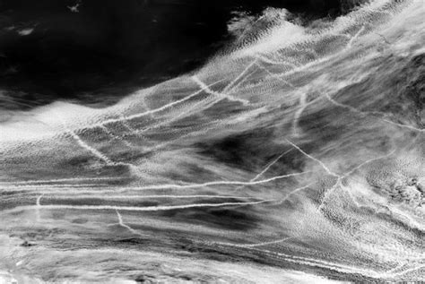 Spectacular Ship Tracks Visible In The Marine Layer Over The North