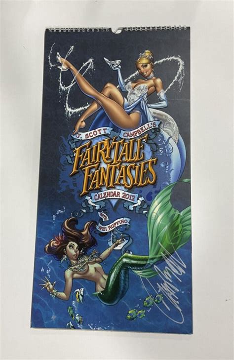 J Scott Campbell Fairytale Fantasies Calendar Signed J Scott Campbell Rare Comic