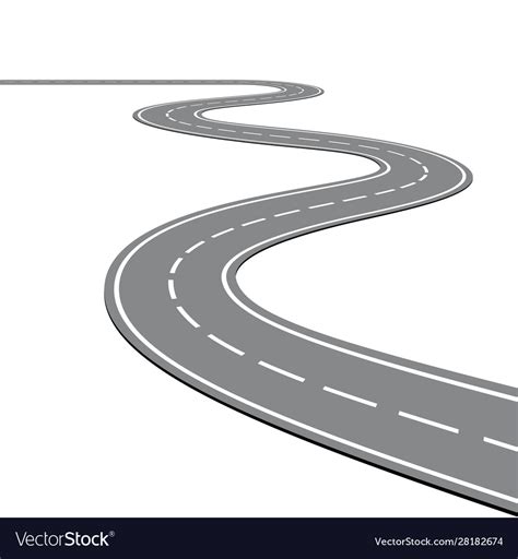 Creative Winding Curved Road Royalty Free Vector Image
