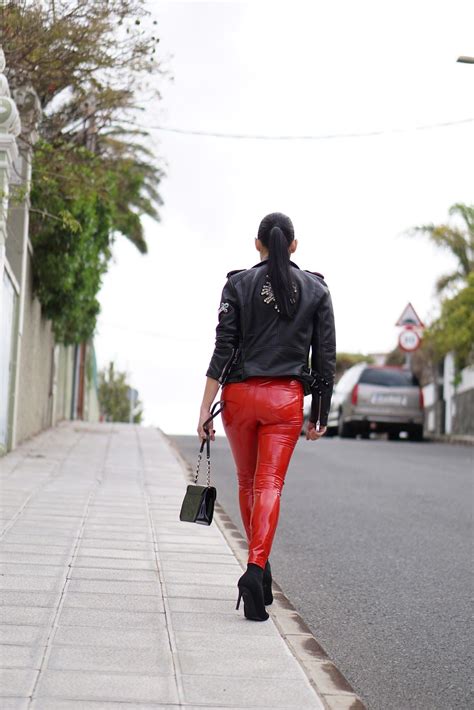 Pinterest Leather Outfit Red Leather Leggings Vinyl Clothing