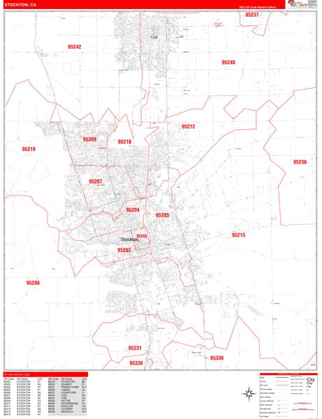 Wall Maps Of Stockton California Marketmaps Com