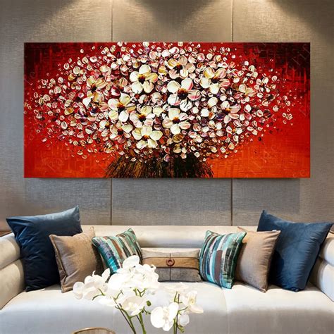 Flowers Painting On Canvas Wall Pictures For Living Room Quadro Cuadro