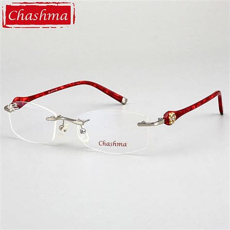 chashma brand designer ultra light glasses rimless eyeglasses female prescription spectacles