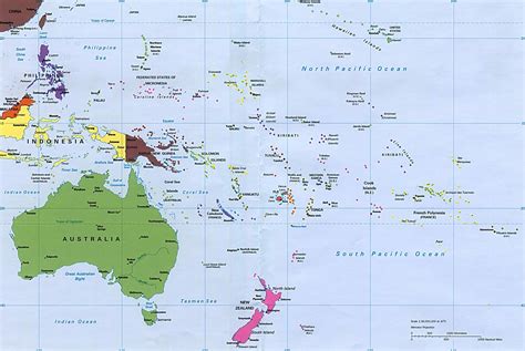 Outline Map Oceania