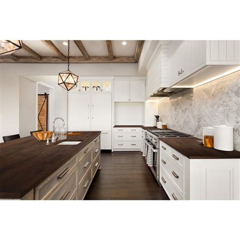 Countertops made of wood typically signal that the homeowner loves nature and the warmth that wood imparts to premium tops are best suited for residential kitchens. Interbuild 6 ft. L x 2 ft. 1.5 in. D x 1 in. T Butcher ...