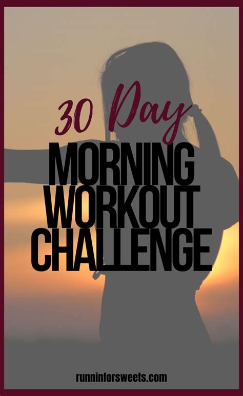 30 Day At Home Morning Workout Challenge Runnin For Sweets Workout