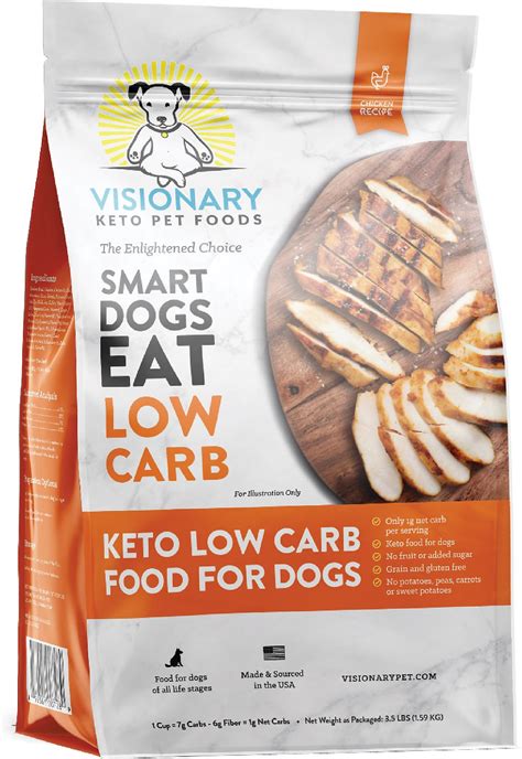 This low carb dog food has deboned beef, lamb, and venison among its main ingredients. VISIONARY PET FOODS Keto Low Carb Chicken Recipe Dry Dog ...