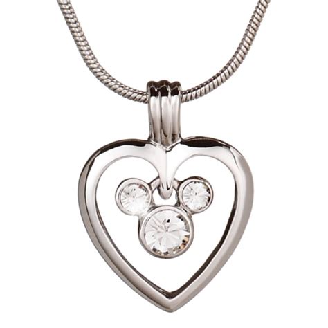 Mickey Mouse Icon In Heart Necklace By Arribas Disney Store