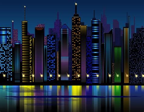 City At Night Clipart Clipground