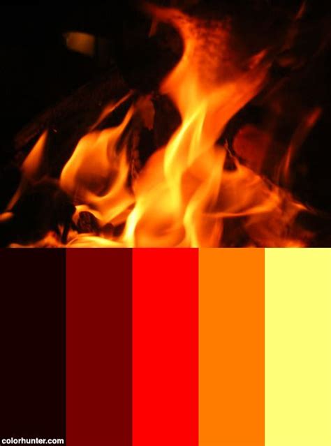 Fire Flame Color Scheme From Orange Color Schemes Red