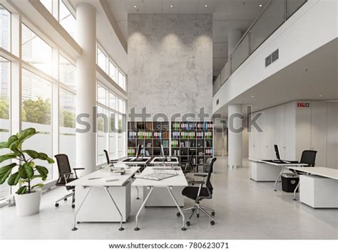 Modern Office Building Interior 3d Rendering Stock Illustration 780623071