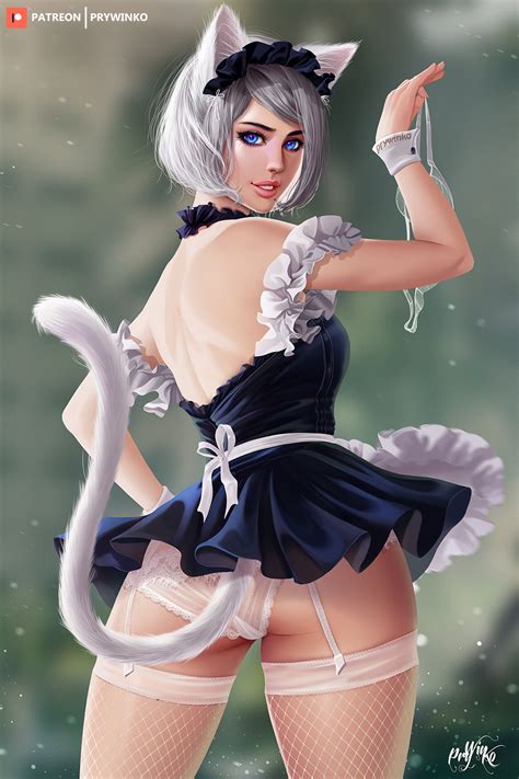 Rule 34 1girls Ass Catgirl Female Female Only Looking At Viewer