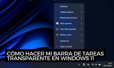 Cómo Hacer Mi Barra De Tareas Transparente En Windows 11 2024