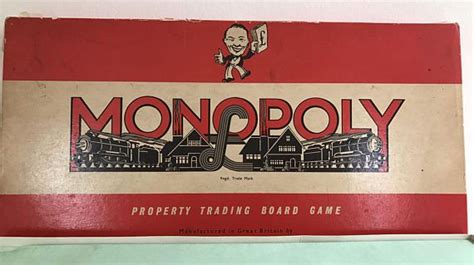 Vintage 1950s Monopoly Board Game By Waddingtons Good Etsy Uk