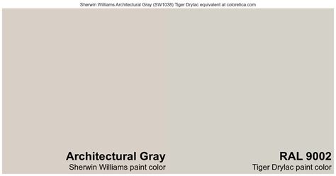 Sherwin Williams Architectural Gray Tiger Drylac Equivalent Ral