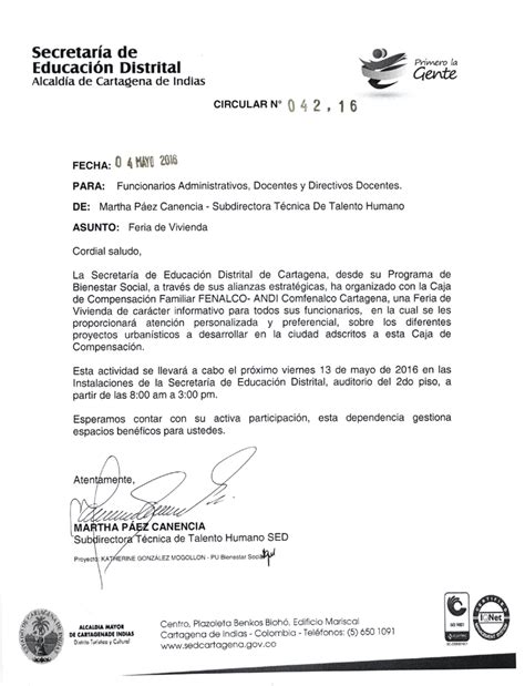 Ejemplo De Documento Oficial